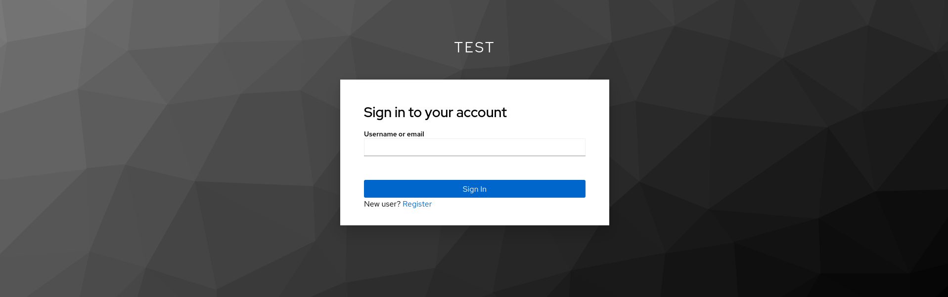 Identity-first login page