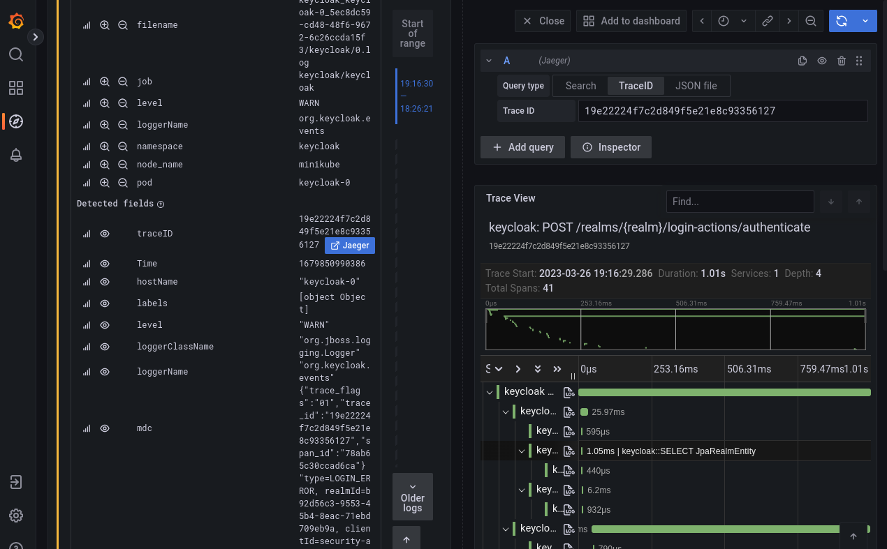 otel from log to trace